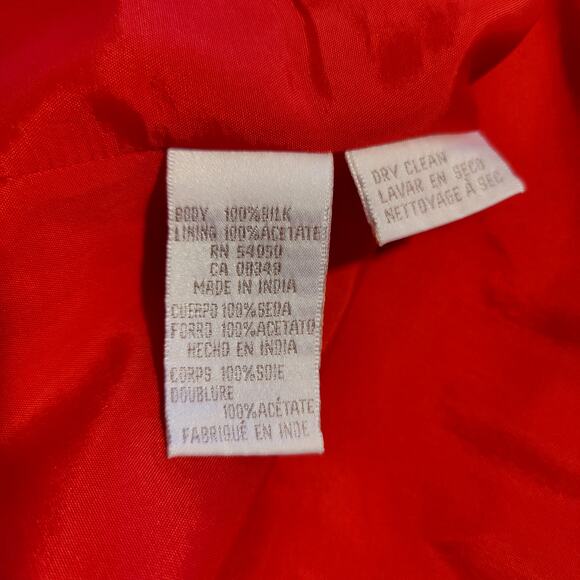 Vintage Silk Jones New York Red Tweed Blazer 8 Classic Preppy Chic Career Office - Picture 6 of 6